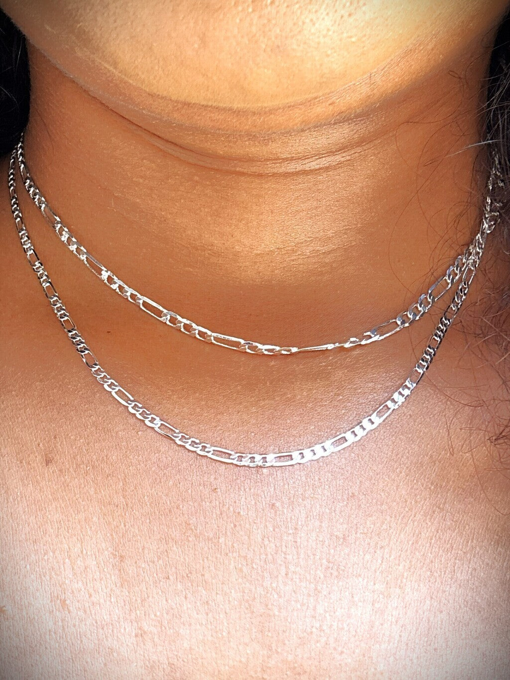 Choker Feminino Corrente Dupla Elo Fino com Banho de Prata – Serenité