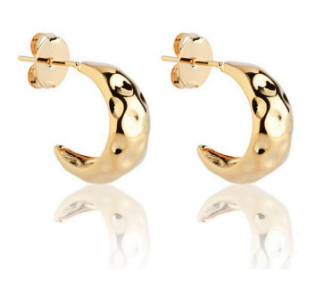 Brinco Feminino Lunar M Banhado a Ouro em Metal Hipoalergênico – Serenité