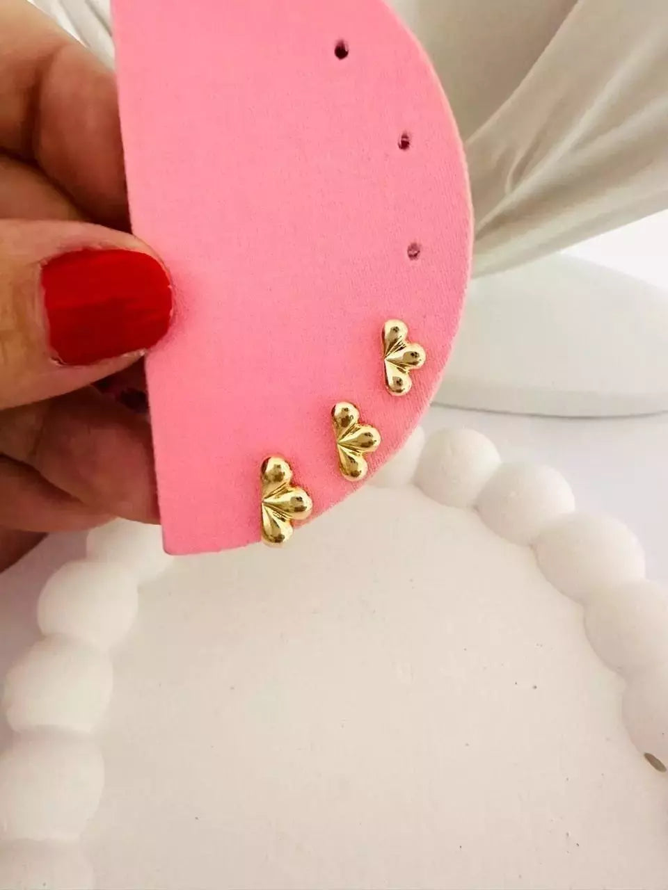 Trio de Brincos Femininos Gota Luxo em Metal Banhado – Serenité