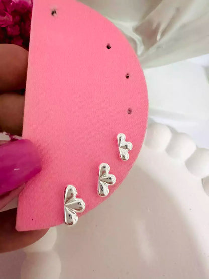Trio de Brincos Femininos Gota Luxo em Metal Banhado – Serenité