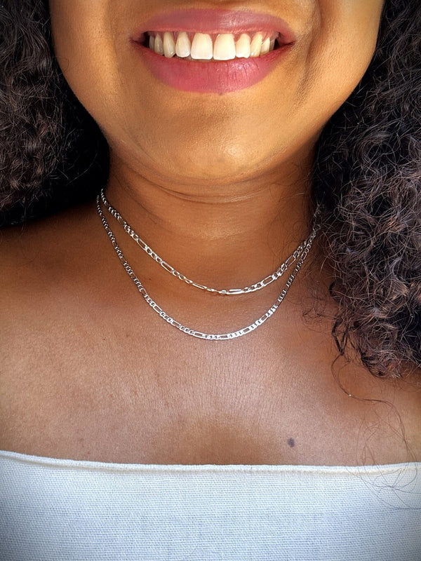 Choker Feminino Corrente Dupla Elo Fino com Banho de Prata – Serenité