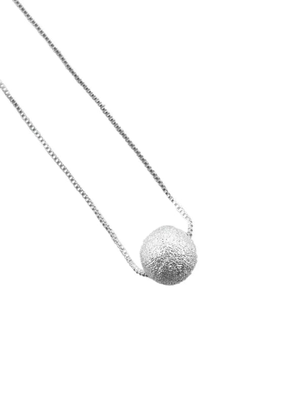 Colar Feminino Bola Cravejada com Banho de Prata Antialérgico – Serenité