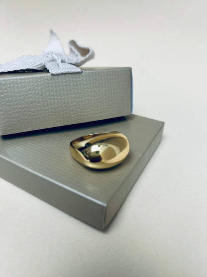 Anel Feminino Capsule Gold Banhado a Ouro 18K em Metal Hipoalergênico – Serenité