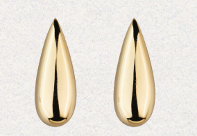 Brinco Feminino Gota Pequena Banho de Ouro 18K em Metal Hipoalergênico – Serenité
