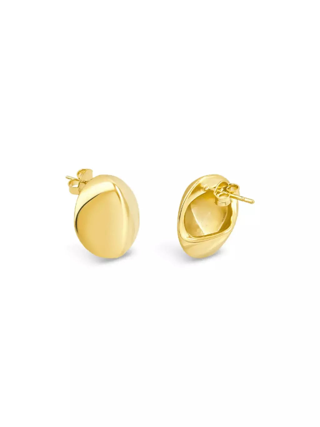 Brinco Feminino Redondo com Banho de Ouro 18K Minimalista – Serenité