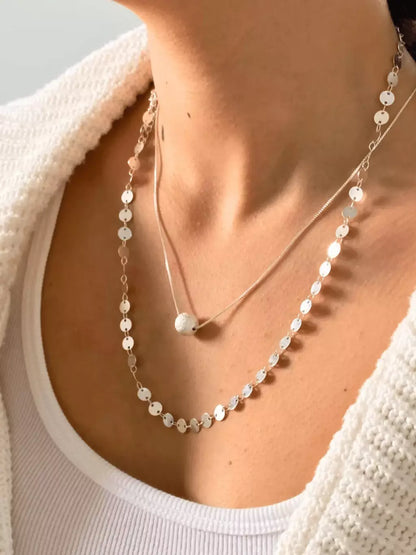Colar Feminino Bola Cravejada com Banho de Prata Antialérgico – Serenité