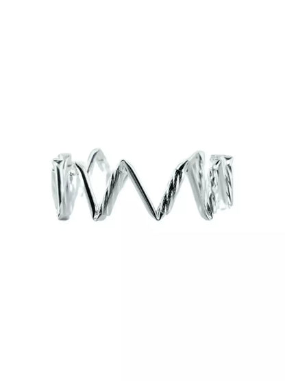 Bracelete Feminino Zig Zag Ajustável com Banho de Prata – Serenité