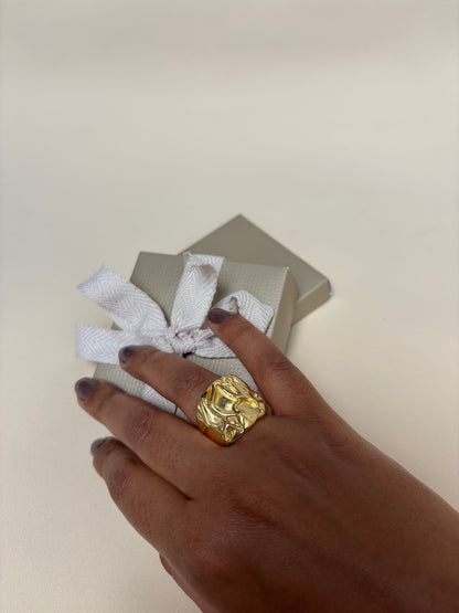 Anel Feminino Elemental Ajustável Banhado a Ouro 18K – Serenité