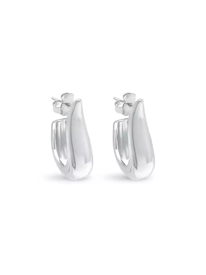 Brinco Feminino Argola Gota com Banho de Prata Antialérgico – Serenité