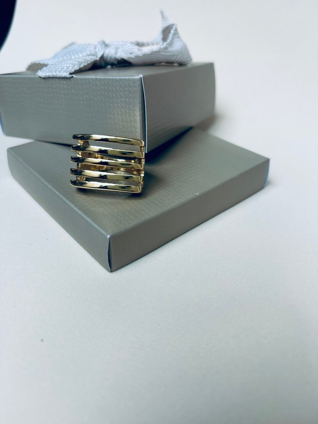 Anel Feminino Gladiador Ajustável com Banho de Ouro em Metal Premium – Serenité