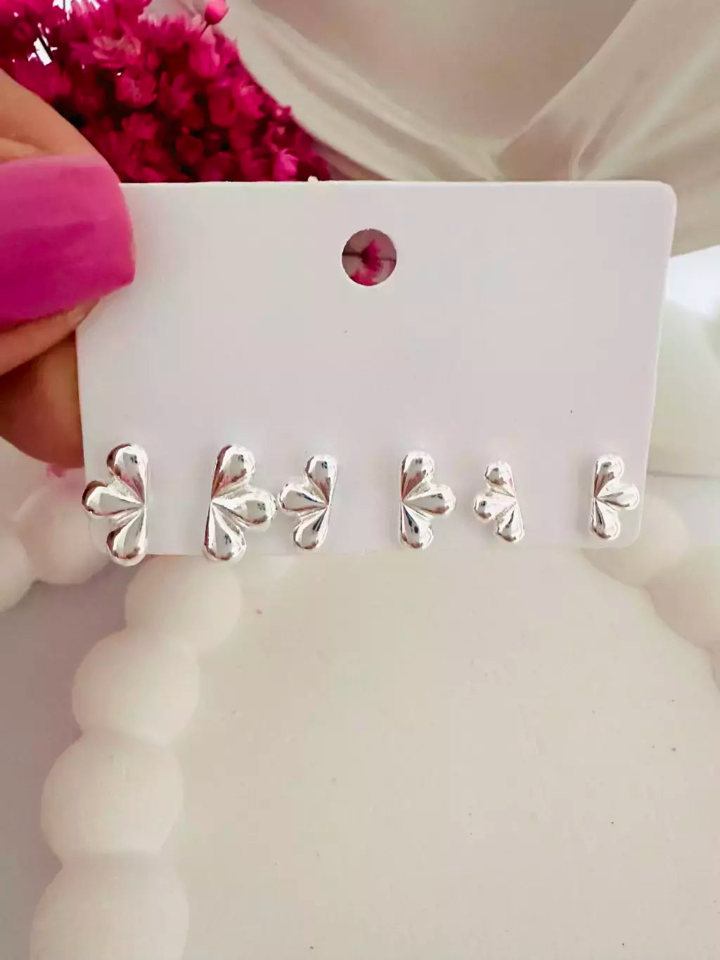 Trio de Brincos Femininos Gota Luxo em Metal Banhado – Serenité