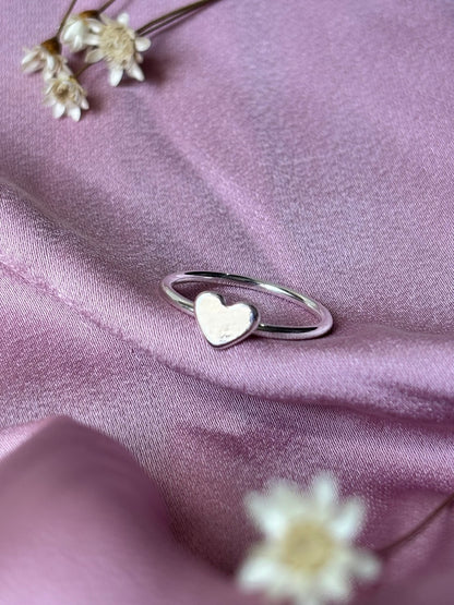 Anel Feminino Coração Solitário em Prata 925 Minimalista – Serenité