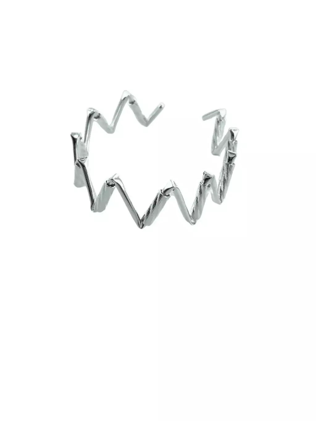 Bracelete Feminino Zig Zag Ajustável com Banho de Prata – Serenité