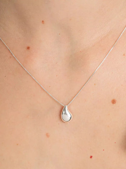 Conjunto Feminino em Prata 925 Gota Vírgula Minimalista – Serenité
