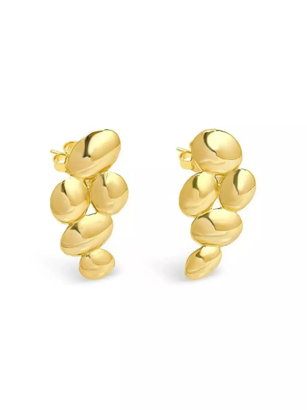 Brinco Feminino Chuva de Bolhas com Banho de Ouro 18K – Serenité