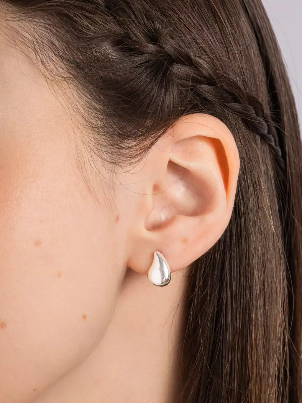 Conjunto Feminino em Prata 925 Gota Vírgula Minimalista – Serenité
